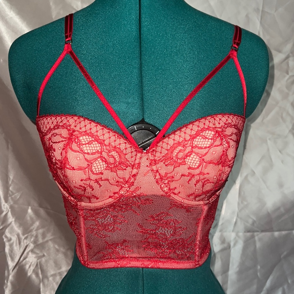 Victoria’s Secret red lace corset